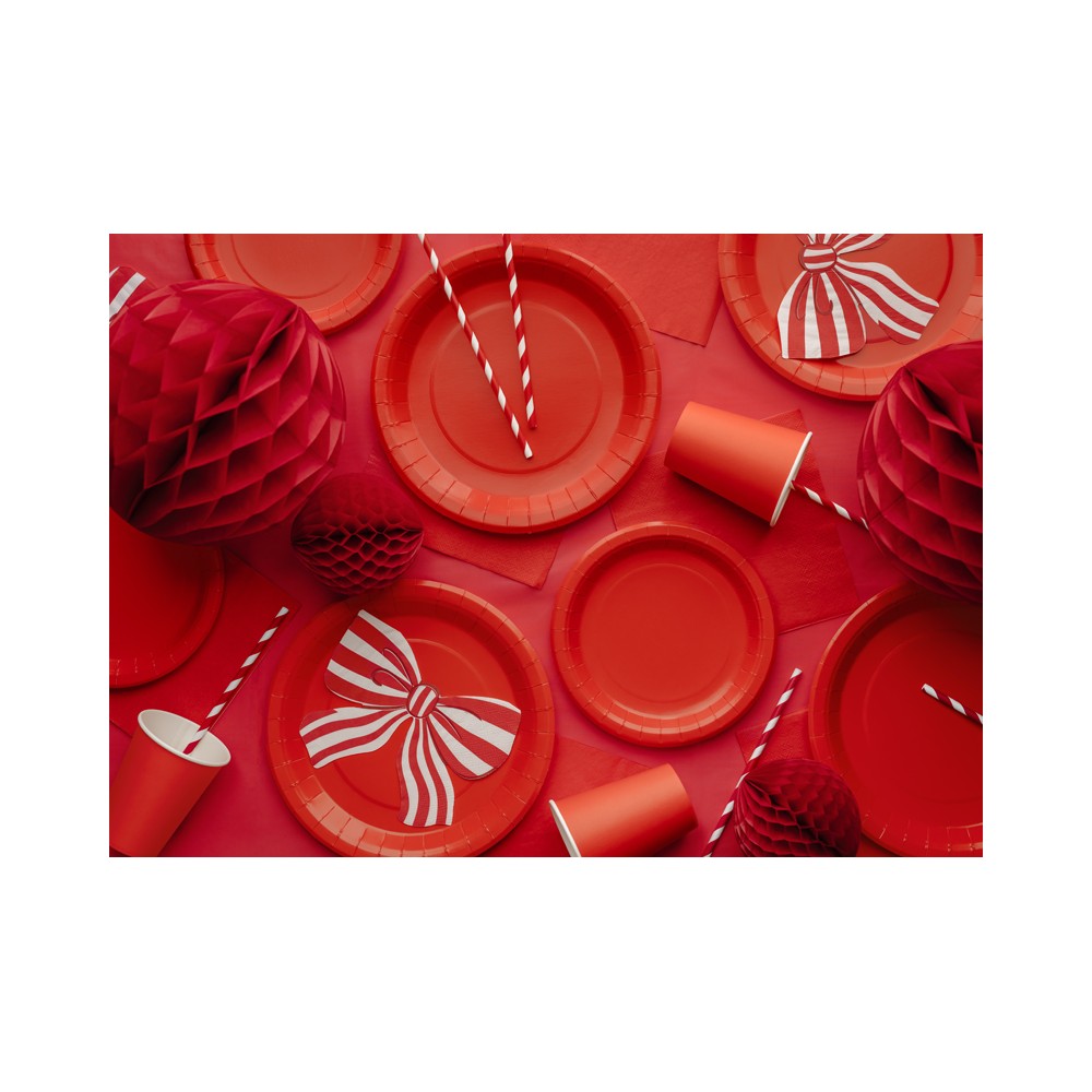 Assiettes en papier, rouge, 18 cm