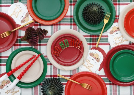 Assiettes en papier, rouge...