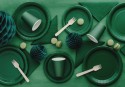 Assiettes en papier, vert foncé, 18 cm