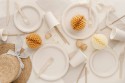 Assiettes en papier, beige, 18 cm