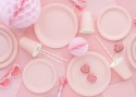 Assiettes en papier, rose clair, 18 cm