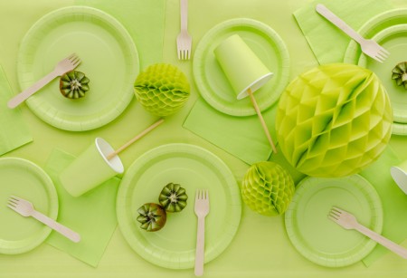 Assiettes en papier, vert...