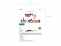 Ballon en aluminium Merry Christmas, 143 x 25 cm, mix