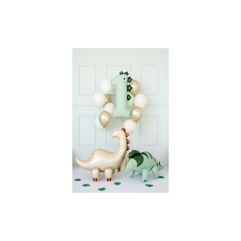 Ballon en aluminium Chiffre ''1'' Dinosaure, 92 cm, assorti