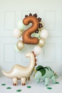 Ballon en aluminium Chiffre ''2'' Dinosaure, 92 cm, assorti