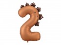 Ballon en aluminium Chiffre ''2'' Dinosaure, 92 cm, assorti