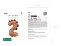 Ballon en aluminium Chiffre ''2'' Dinosaure, 92 cm, assorti