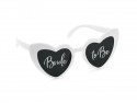 Lunettes en forme de cœur avec inscription ''Bride to Be'', blanc