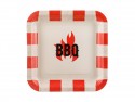 Assiettes en papier BBQ, assorties, 26 x 26 cm