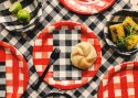 Assiettes en papier à carreaux, assorti, 27 cm