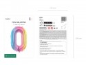 Ballon aluminium chiffre ''0'', 86 cm, arc-en-ciel pastel