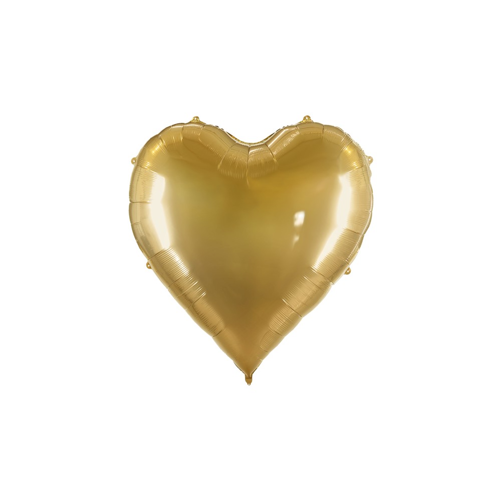 Ballon aluminium Cœur XXL, 136x129 cm, or
