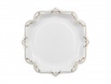 Assiettes en papier décoratives avec ornement, blanc, 26 cm