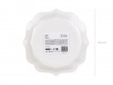 Assiettes en papier décoratives avec ornement, blanc, 26 cm