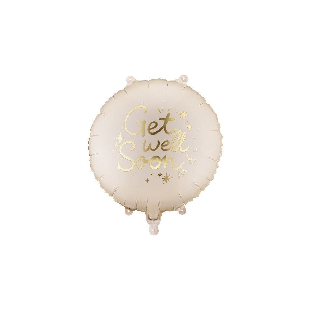 Ballon aluminium pastille ''Get Well Soon'', 35x35 cm, assorti