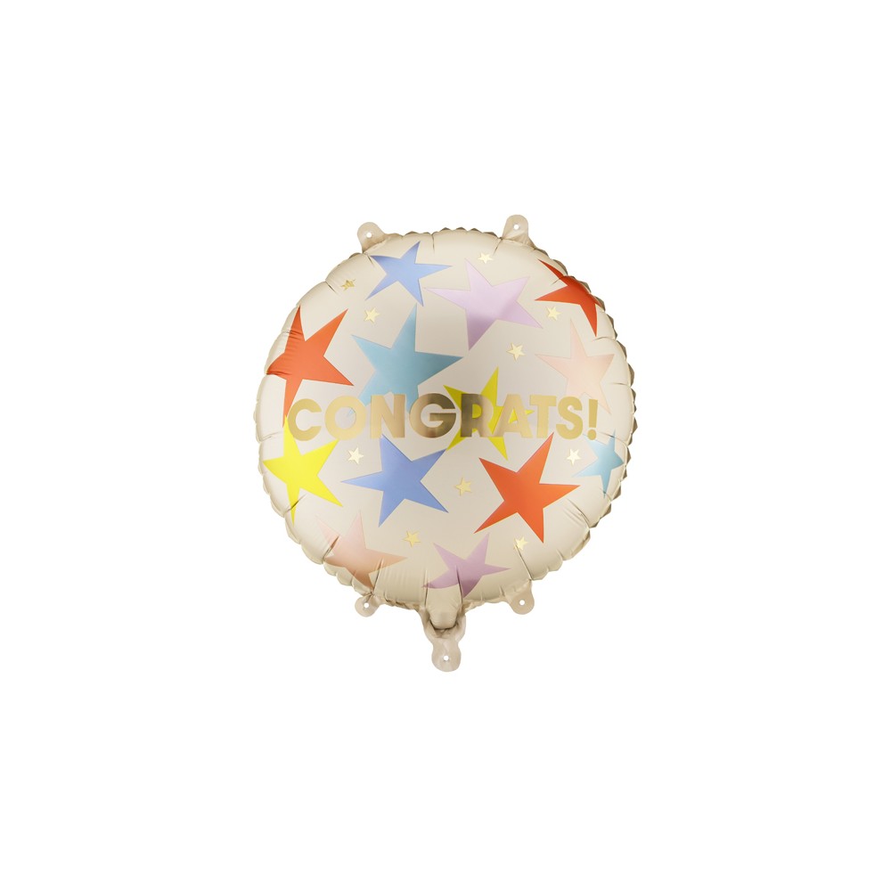 Ballon aluminium pastille ''Congrats'', 35x35 cm, assorti