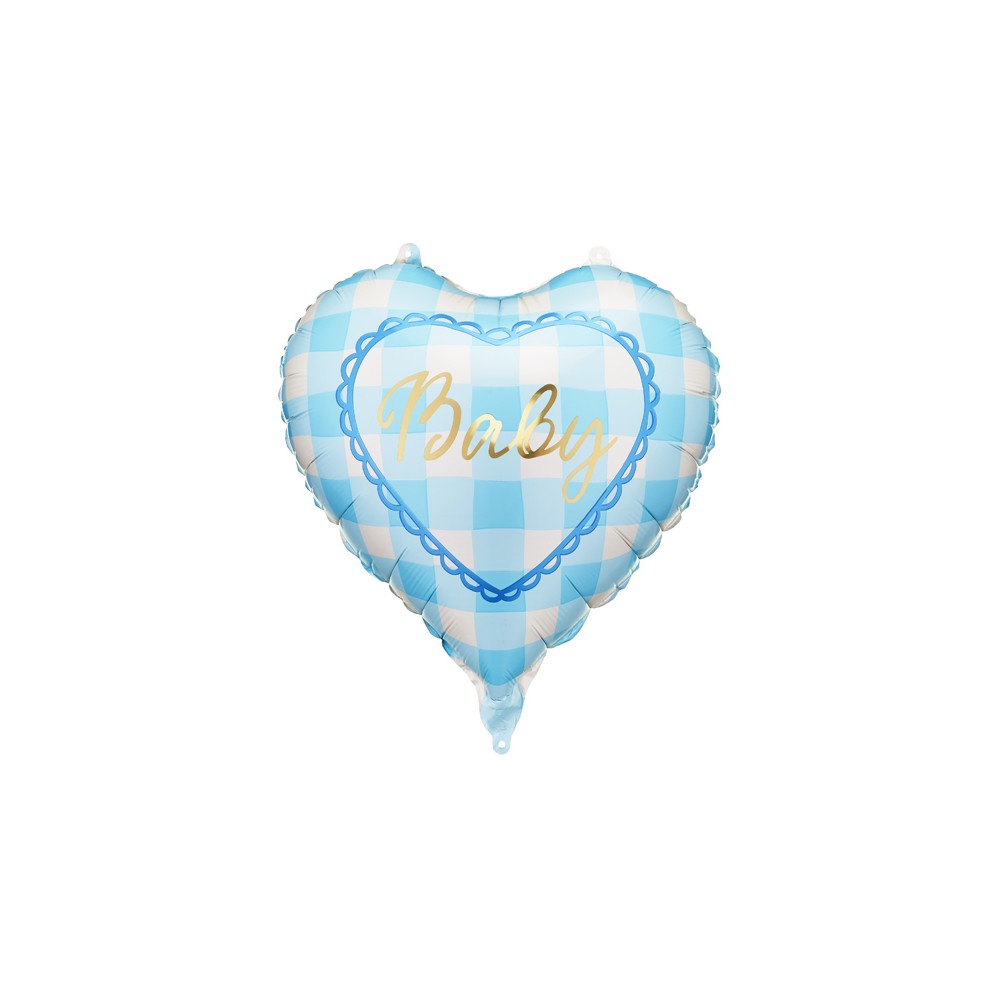 Ballon aluminium cœur ''Baby'', 35 cm, bleu clair
