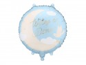 Ballon aluminium pastille ''Witaj w domu'', 35x35 cm, bleu clair
