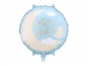 Ballon aluminium pastille ''Welcome Baby'', 35x35 cm, bleu clair
