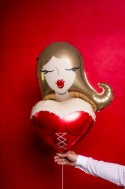 Ballon aluminium Fille, 57x74,5 cm, assorti