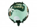 Ballon aluminium disque Brontosaure, 35x35 cm, assortiment