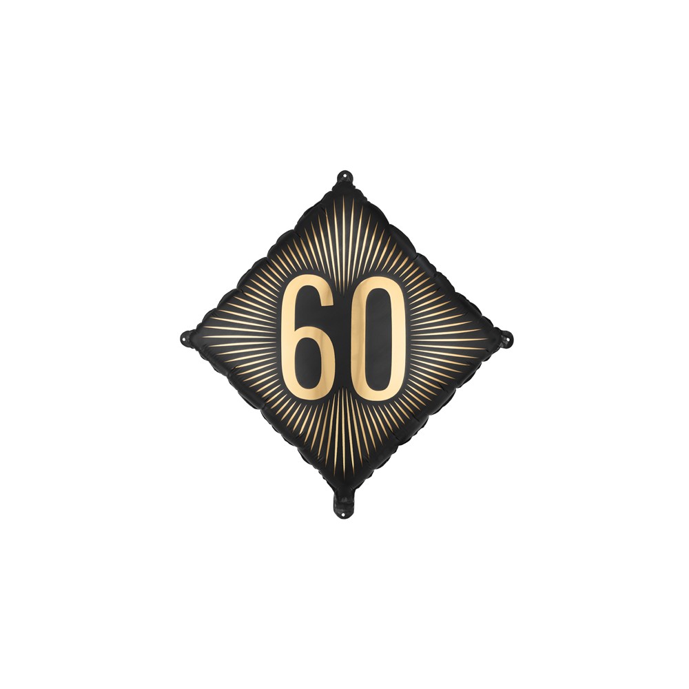 Ballon en aluminium ''60'', 46x46 cm, assortiment