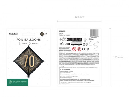 Ballon en aluminium ''70'',...
