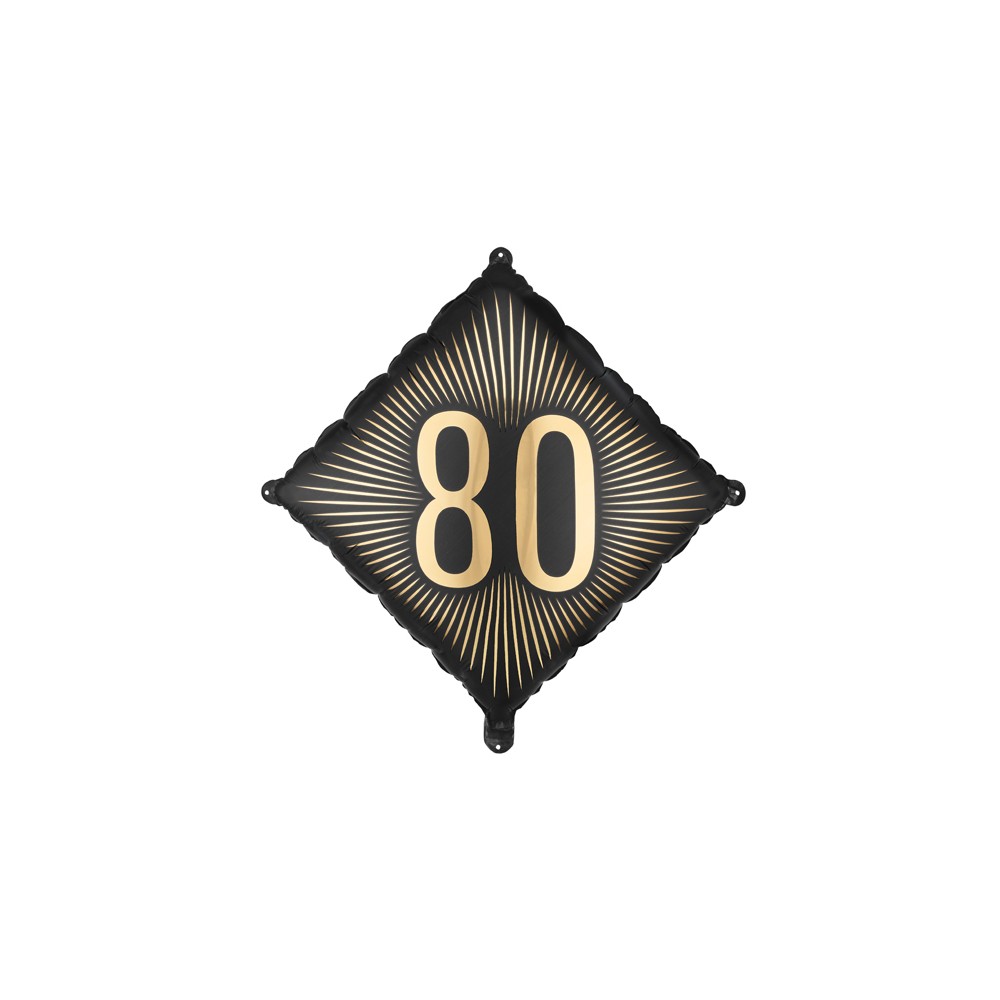 Ballon en aluminium ''80'', 46x46 cm, assortiment
