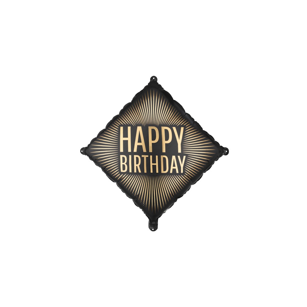 Ballon en aluminium ''Happy Birthday'', 46x46 cm, assortiment
