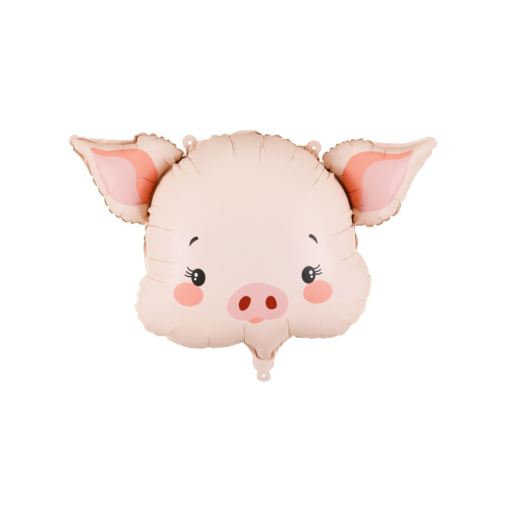 Ballon aluminium Cochon, 61x36 cm, assortiment