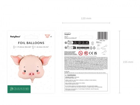 Ballon aluminium Cochon,...