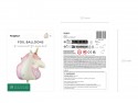 Ballon aluminium Licorne, 52x61 cm, assortiment