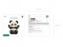 Ballon aluminium Panda, 68x72 cm, assortiment