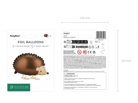 Ballon aluminium Hérisson,...