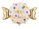 Ballon aluminium Bonbon ''Happy Birthday'', 61x37 cm, assortiment