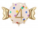 Ballon aluminium Bonbon ''4'', 61x37 cm, assortiment