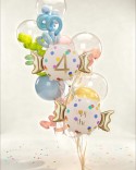 Ballon aluminium Bonbon ''4'', 61x37 cm, assortiment