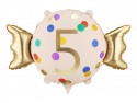 Ballon aluminium Bonbon ''5'', 61x37 cm, assortiment