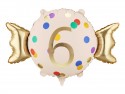 Ballon aluminium Bonbon ''6'', 61x37 cm, assortiment