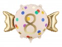 Ballon aluminium Bonbon ''8'', 61x37 cm, assortiment