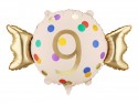 Ballon aluminium Bonbon ''9'', 61x37 cm, assortiment