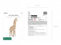 Ballon aluminium Debout Girafe, 49x114 cm, assortiment