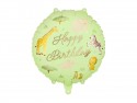 Ballon aluminium pastille ''Happy Birthday'' Safari, 35x35 cm, assortiment