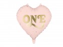 Ballon aluminium Cœur ''One'', 45 cm, rose clair