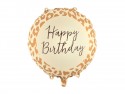 Ballon aluminium pastille ''Happy Birthday'' à imprimé léopard, 35x35 cm, assortiment