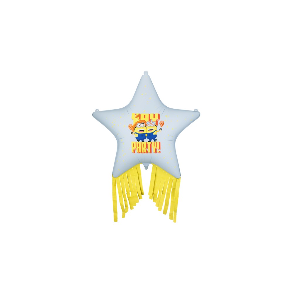 Ballon aluminium Étoile avec franges Minions, 72x72 cm, assortiment