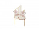 Bougie d’anniversaire chiffre 1 Souris, 7.5 cm, assortiment
