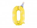 Ballon aluminium chiffre ''0'', 86 cm, jaune