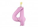 Ballon aluminium chiffre ''4'', 86 cm, lavande