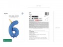 Ballon aluminium chiffre ''6'', 86 cm, bleu